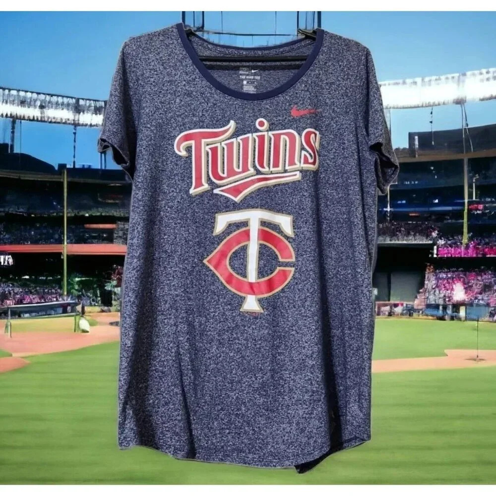 Minnesota Twins T‎ Shirt Men's Large Nike Dri Fit Performance Short Sleeve MLB